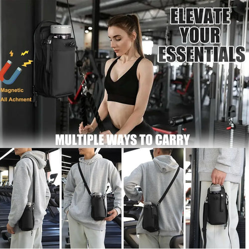 Multiple ways to carry The Spotted Bag at the gym